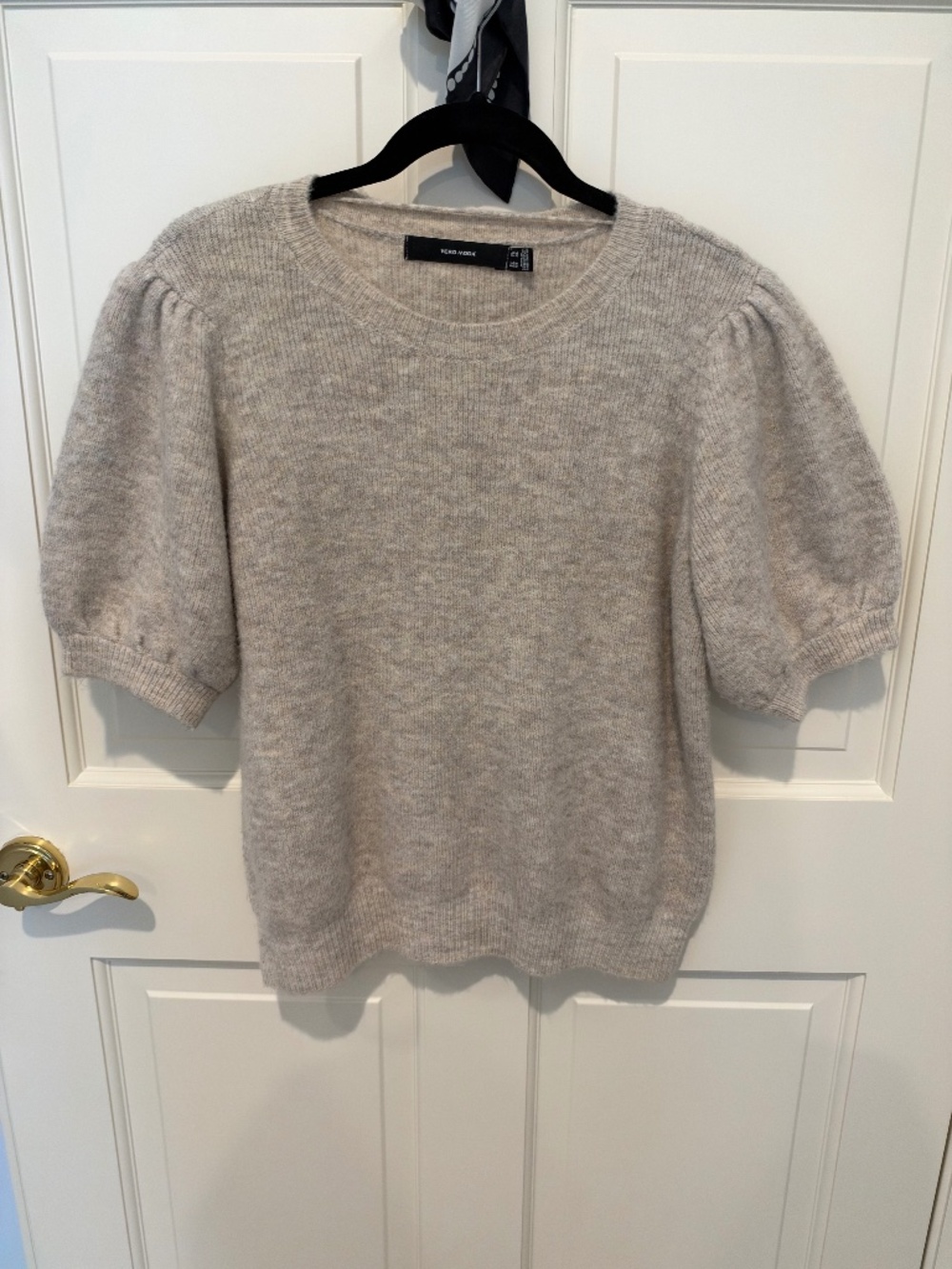 Vero Moda Oatmeal Puff Sleeve Sweater | XL
